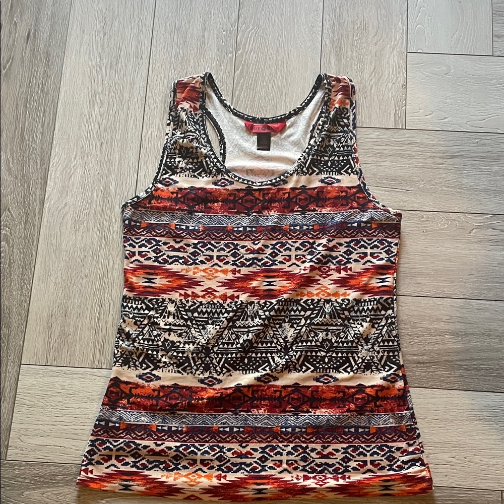 Kiss Multicolor Tribal Tank Top